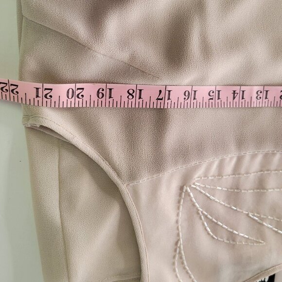 Vintage Ursula of Switzerland Women Dress Sz 16 Cream Layered w/ Open Blouse Set - Picture 14 of 16